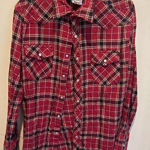 Vintage wrangler flannel. Weather shirt. Size L.